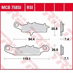 ZF TRW klocki hamulcowe MCB758SI