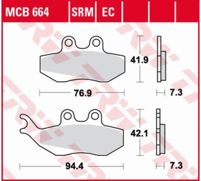 ZF TRW klocki hamulcowe MCB664