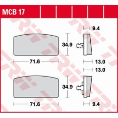 ZF TRW klocki hamulcowe MCB17