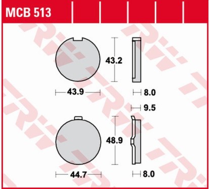 ZF TRW klocki hamulcowe MCB513