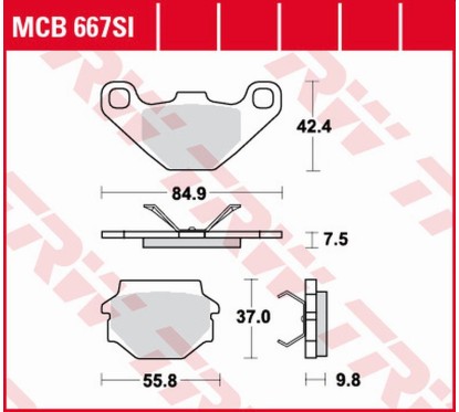 ZF TRW klocki hamulcowe MCB667SI