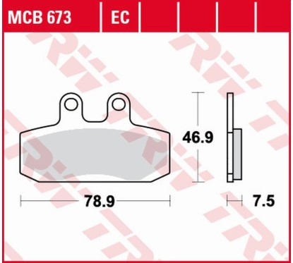 ZF TRW klocki hamulcowe MCB673