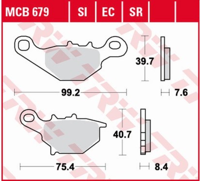ZF TRW klocki hamulcowe MCB679SI