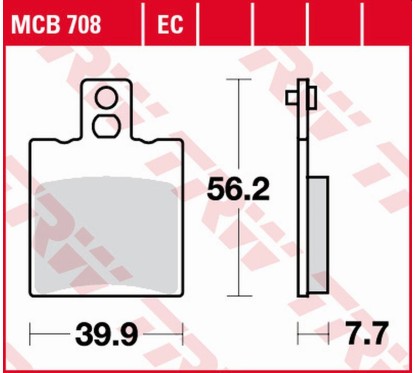 ZF TRW klocki hamulcowe MCB708