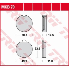 ZF TRW klocki hamulcowe MCB70