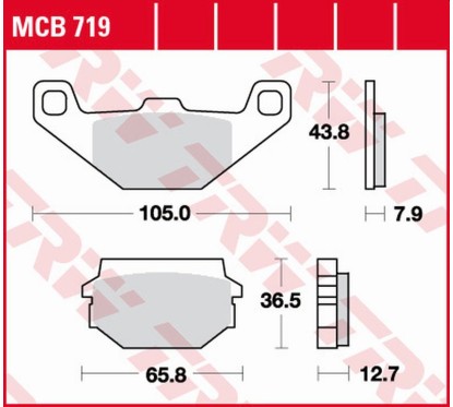 ZF TRW klocki hamulcowe MCB719