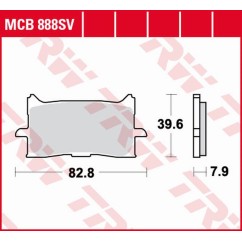 ZF TRW klocki hamulcowe MCB888SRT