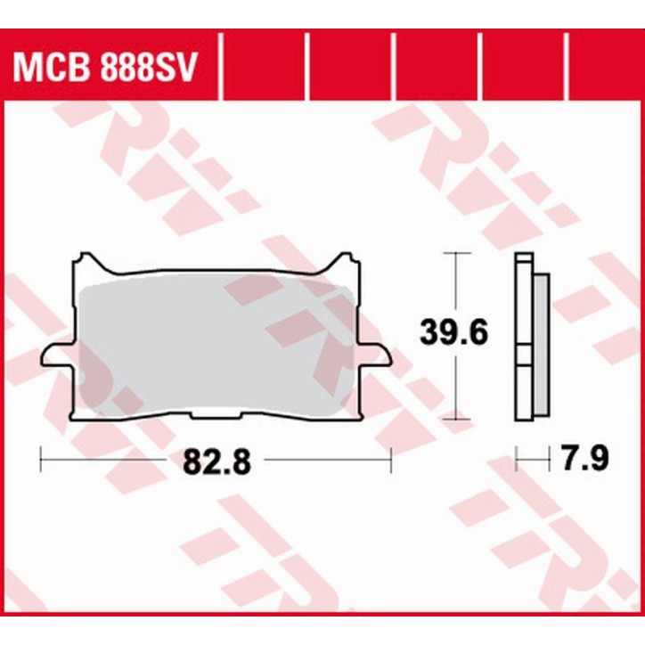 ZF TRW klocki hamulcowe MCB888SRT