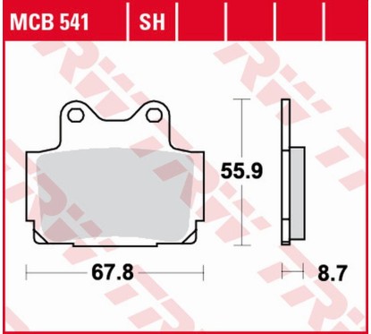ZF TRW klocki hamulcowe MCB541SH