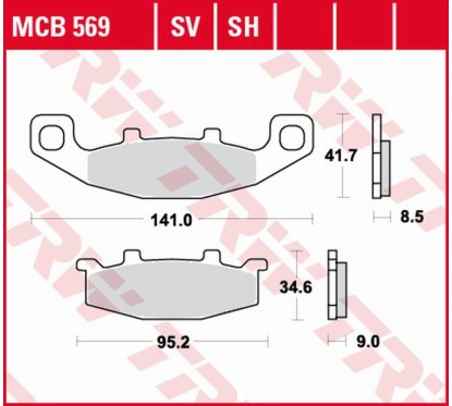 ZF TRW klocki hamulcowe MCB569SH