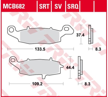 ZF TRW klocki hamulcowe MCB682TRQ