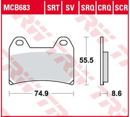 ZF TRW klocki hamulcowe MCB683TRQ