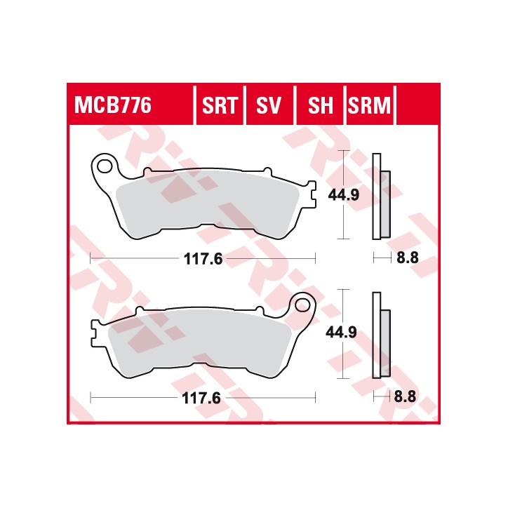 ZF TRW klocki hamulcowe MCB776SRM