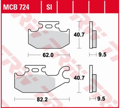 ZF TRW klocki hamulcowe MCB724