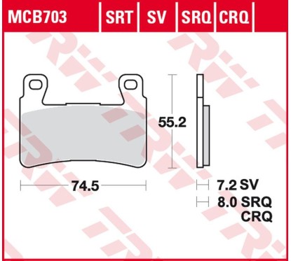 ZF TRW klocki hamulcowe MCB703CRQ