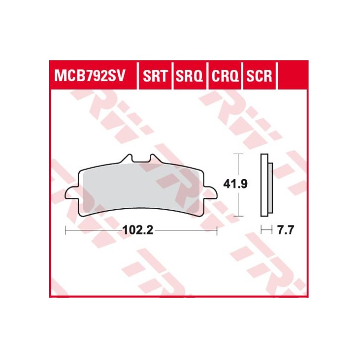 ZF TRW klocki hamulcowe MCB792CRQ