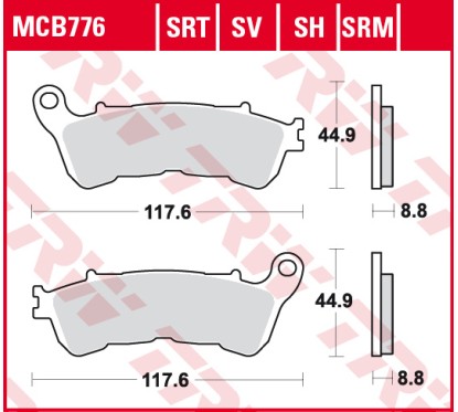 ZF TRW klocki hamulcowe MCB776