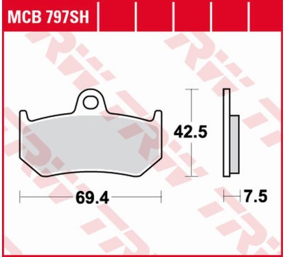 ZF TRW klocki hamulcowe MCB797SH