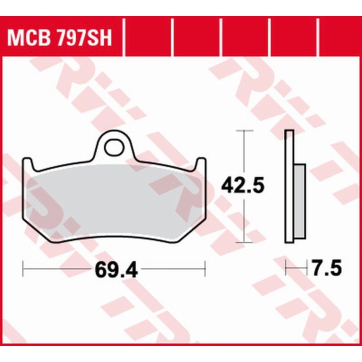 ZF TRW klocki hamulcowe MCB797SH
