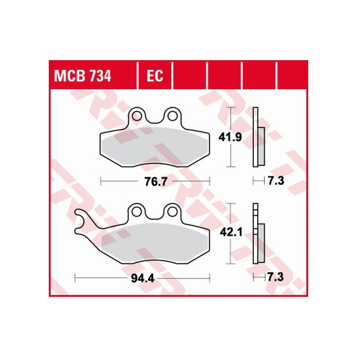 ZF TRW klocki hamulcowe MCB734