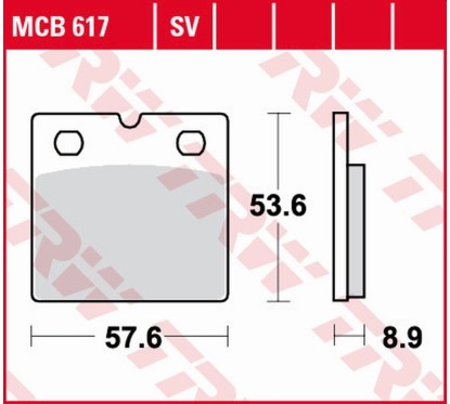 ZF TRW klocki hamulcowe MCB617