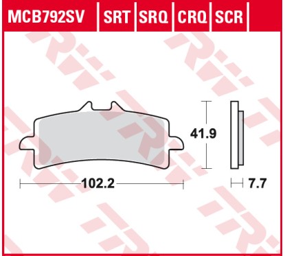 ZF TRW klocki hamulcowe MCB792SV