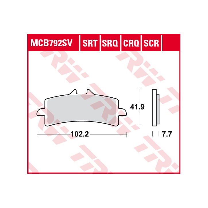 ZF TRW klocki hamulcowe MCB792SV
