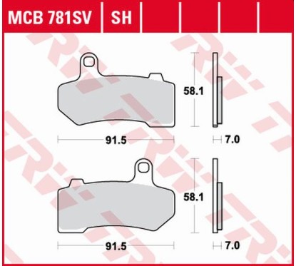 ZF TRW klocki hamulcowe MCB781SV