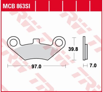 ZF TRW klocki hamulcowe MCB863SI