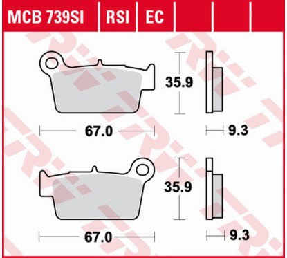 ZF TRW klocki hamulcowe MCB739EC