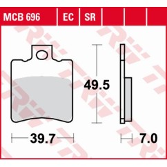 ZF TRW klocki hamulcowe MCB696EC