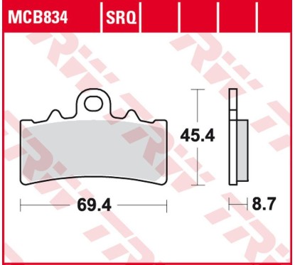ZF TRW klocki hamulcowe MCB834