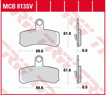 ZF TRW klocki hamulcowe MCB813SV