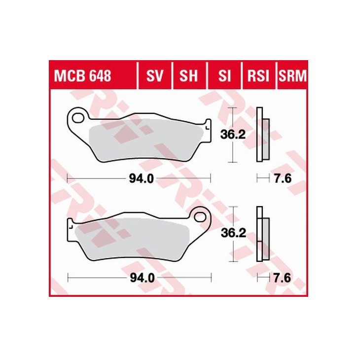 ZF TRW klocki hamulcowe MCB648SH