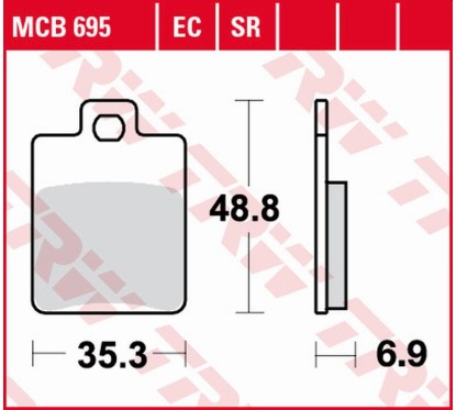 ZF TRW klocki hamulcowe MCB695EC