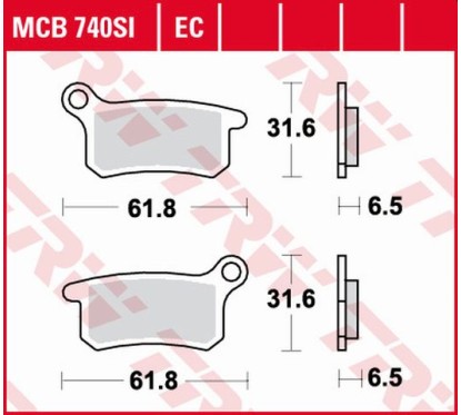 ZF TRW klocki hamulcowe MCB740SI