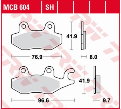 ZF TRW klocki hamulcowe MCB604
