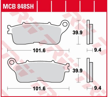 ZF TRW klocki hamulcowe MCB848SH