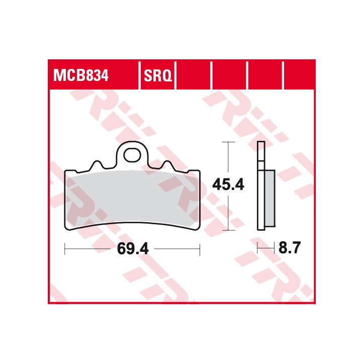 ZF TRW klocki hamulcowe MCB834SV