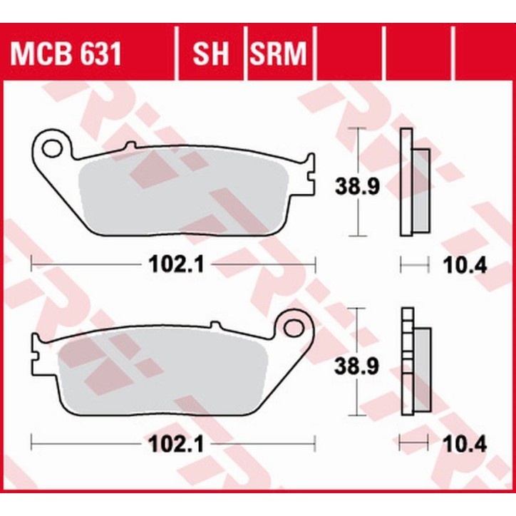 ZF TRW klocki hamulcowe MCB631SRM