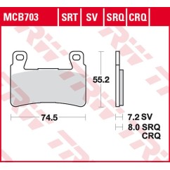 ZF TRW klocki hamulcowe MCB703SRT