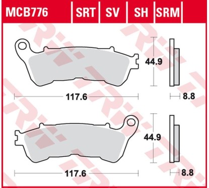 ZF TRW klocki hamulcowe MCB776SRT