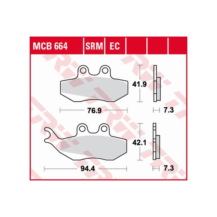 ZF TRW klocki hamulcowe MCB664