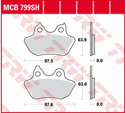 ZF TRW klocki hamulcowe MCB799SH