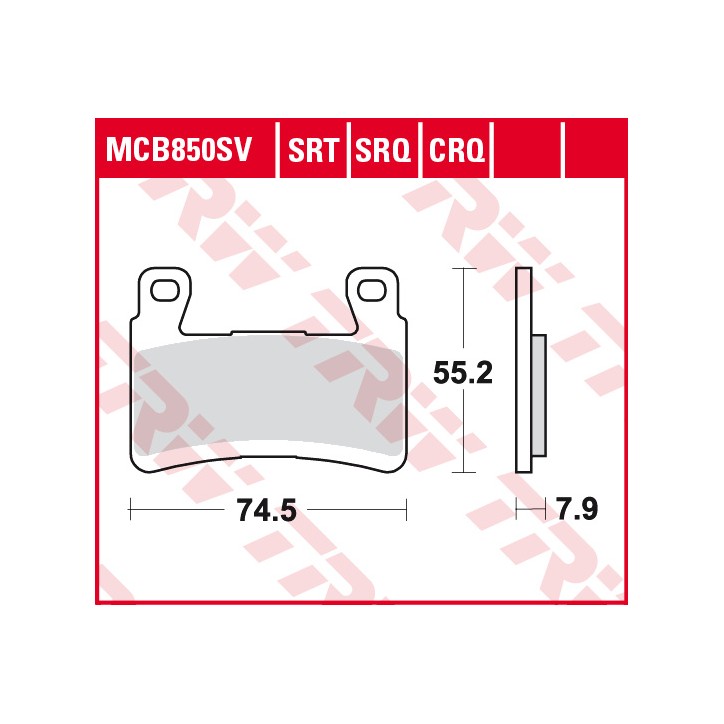 ZF TRW klocki hamulcowe MCB850SV
