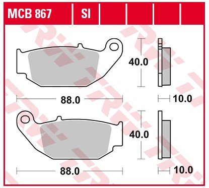 ZF TRW klocki hamulcowe MCB867SI