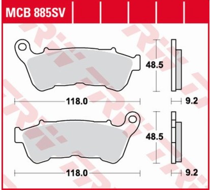 ZF TRW klocki hamulcowe MCB885SV
