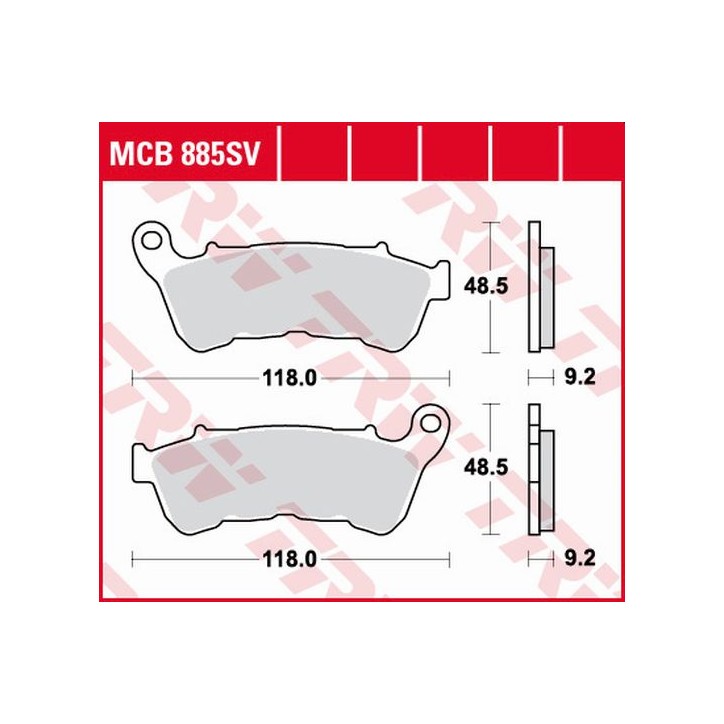ZF TRW klocki hamulcowe MCB885SV