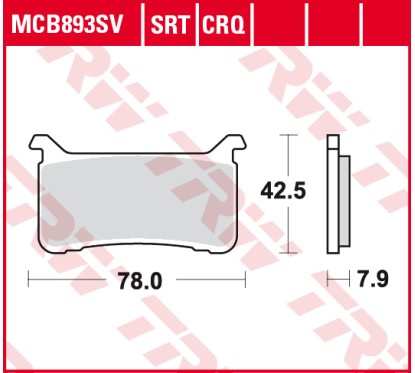 ZF TRW klocki hamulcowe MCB893SRT