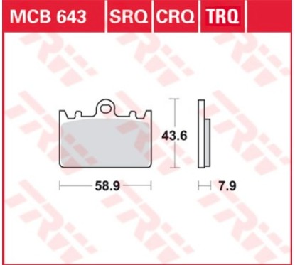 ZF TRW klocki hamulcowe MCB643TRQ